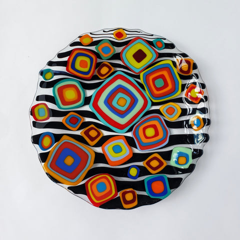 shallow colourful bowl