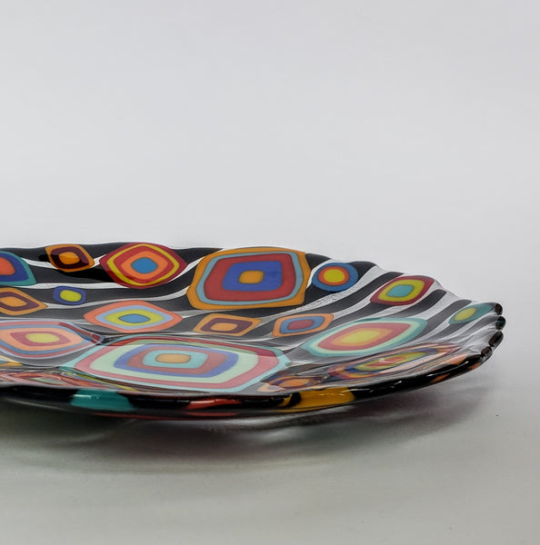 shallow colourful bowl