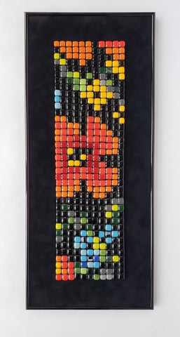Pixelated Poppy untitled framed art
